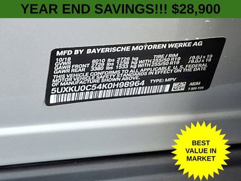 Used 2019 BMW X6 sDrive35i image 31