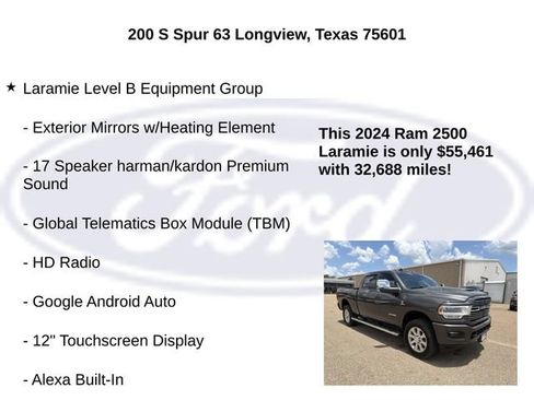 Used 2024 RAM 2500 Laramie w/ Sport Appearance Package AWD/4WD image 25