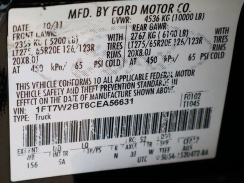 Used 2012 Ford F250 Lariat w/ Lariat Interior Pkg image 53