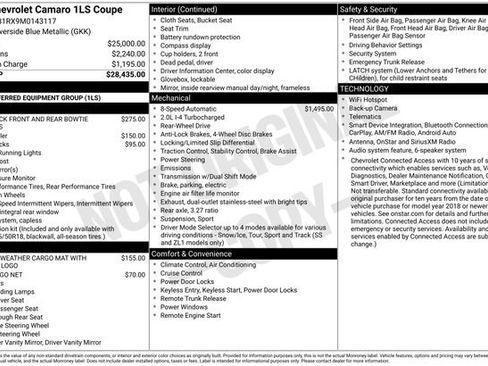 Used 2021 Chevrolet Camaro LS RWD image 3