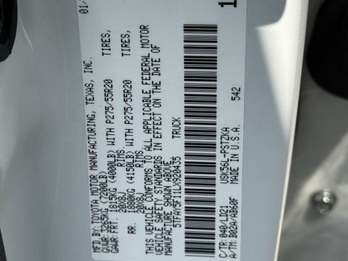Used 2020 Toyota Tundra 1794 Edition AWD/4WD image 33