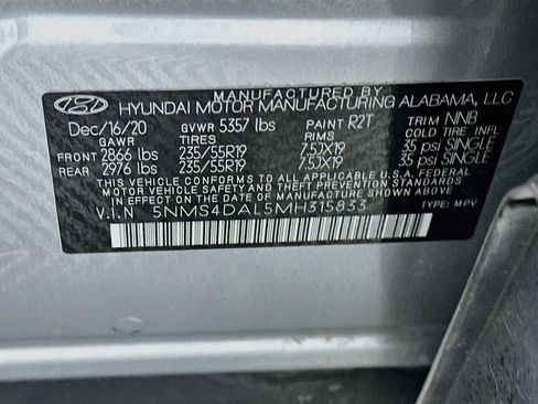 Used 2021 Hyundai Santa Fe Limited AWD/4WD image 12