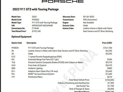 Certified 2022 Porsche 911 GT3 RWD image 9