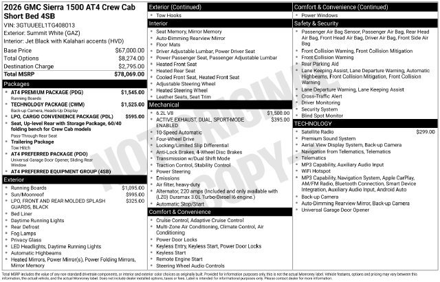 New 2026 GMC Sierra 1500 AT4 w/ AT4 Premium Package AWD/4WD image 24