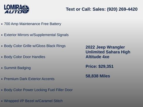 Used 2022 Jeep Wrangler Unlimited Sahara AWD/4WD image 11