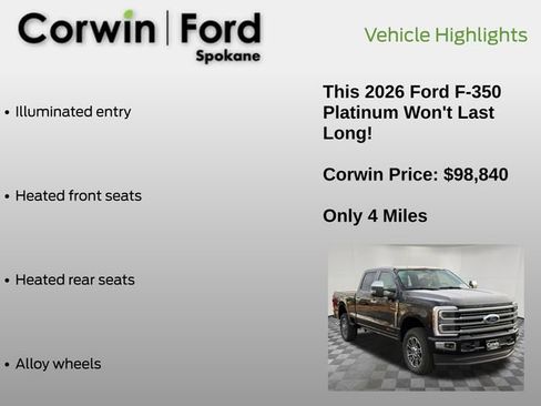 New 2026 Ford F350 Platinum w/ Platinum Plus Package image 12
