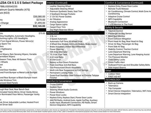 Used 2025 MAZDA CX-5 AWD 2.5 S w/ Select Package image 1
