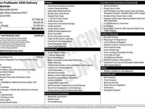 Used 2024 RAM ProMaster 3500 w/ Delivery Van Package FWD image 17