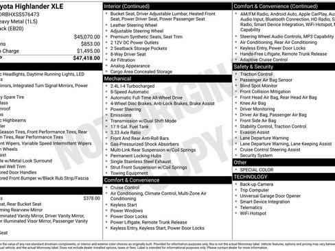 Used 2025 Toyota Highlander XLE AWD/4WD image 5