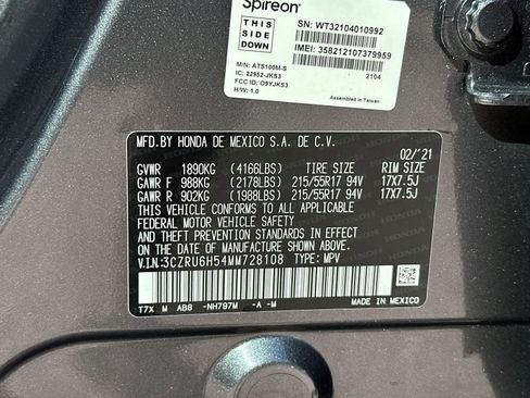 Used 2021 Honda HR-V EX image 2