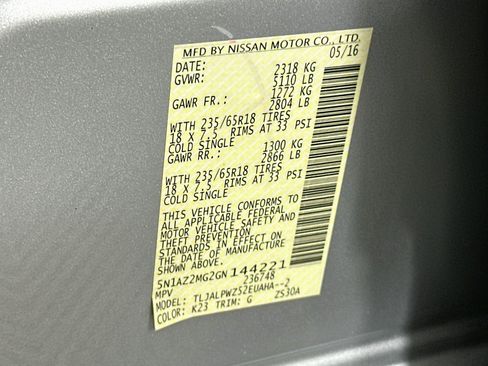 Used 2016 Nissan Murano S w/ Navigation Package FWD image 12
