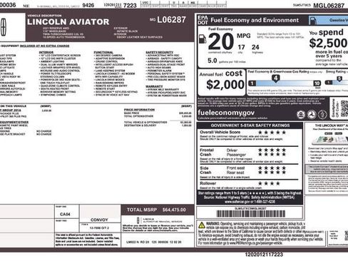 Used 2021 Lincoln Aviator Reserve w/ Equipment Group 201A image 38