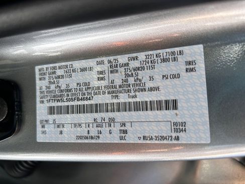 Used 2025 Ford F150 Lariat w/ Equipment Group 502A High image 34