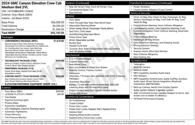 Used 2024 GMC Canyon Elevation w/ Convenience Package RWD image 26