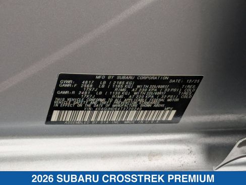 Certified 2026 Subaru Crosstrek 2.5i Premium AWD/4WD image 37