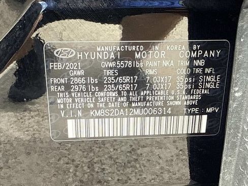 Used 2021 Hyundai Santa Fe Blue w/ Cargo Package AWD/4WD image 20