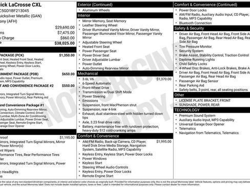 Used 2011 Buick LaCrosse CXL w/ Luxury Package FWD image 2
