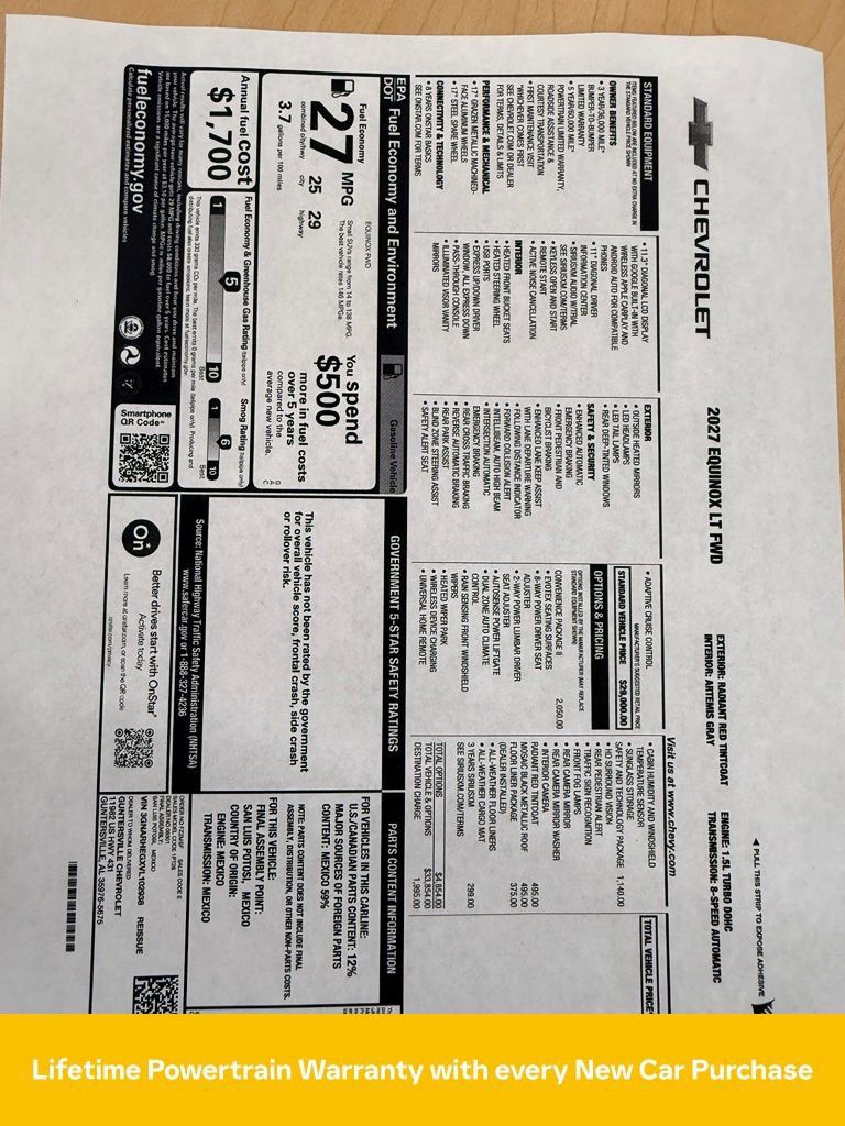 New 2027 Chevrolet Equinox LT w/ Convenience Package II FWD image 29