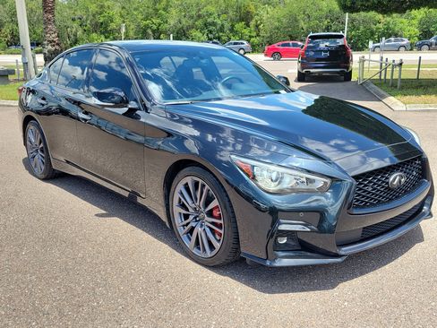 Certified 2023 INFINITI Q50 Red Sport 400 w/ Black Opal Edition RWD image 2