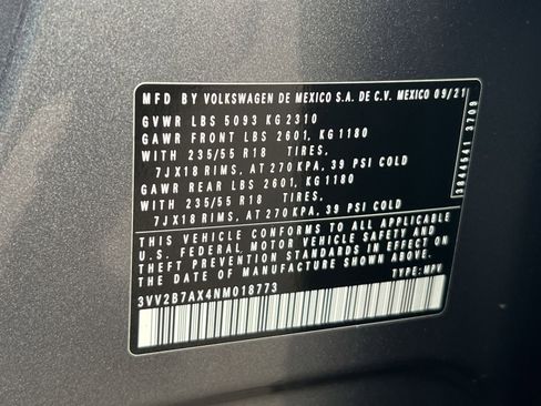 Used 2022 Volkswagen Tiguan SE w/ Panoramic Sunroof Package image 29