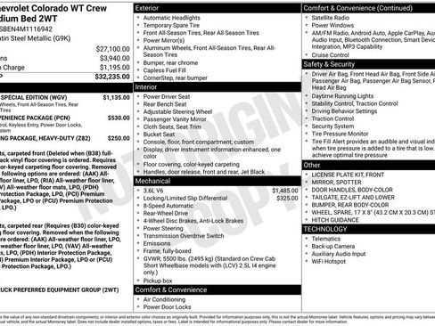 Used 2021 Chevrolet Colorado W/T w/ Custom Special Edition RWD image 15