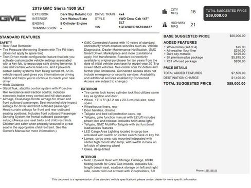 Certified 2019 GMC Sierra 1500 SLT w/ SLT Premium Plus Package image 35