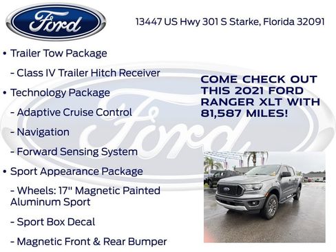 Certified 2021 Ford Ranger XLT w/ Equipment Group 301A Mid RWD image 16