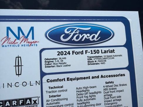 Used 2024 Ford F150 Lariat AWD/4WD image 37