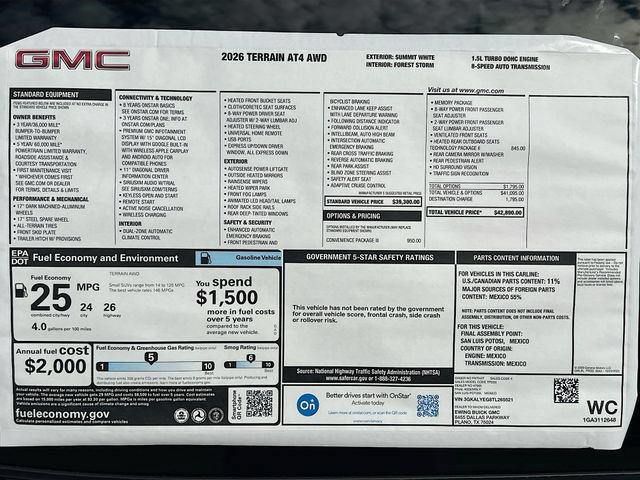 New 2026 GMC Terrain AT4 w/ Convenience Package III AWD/4WD image 21