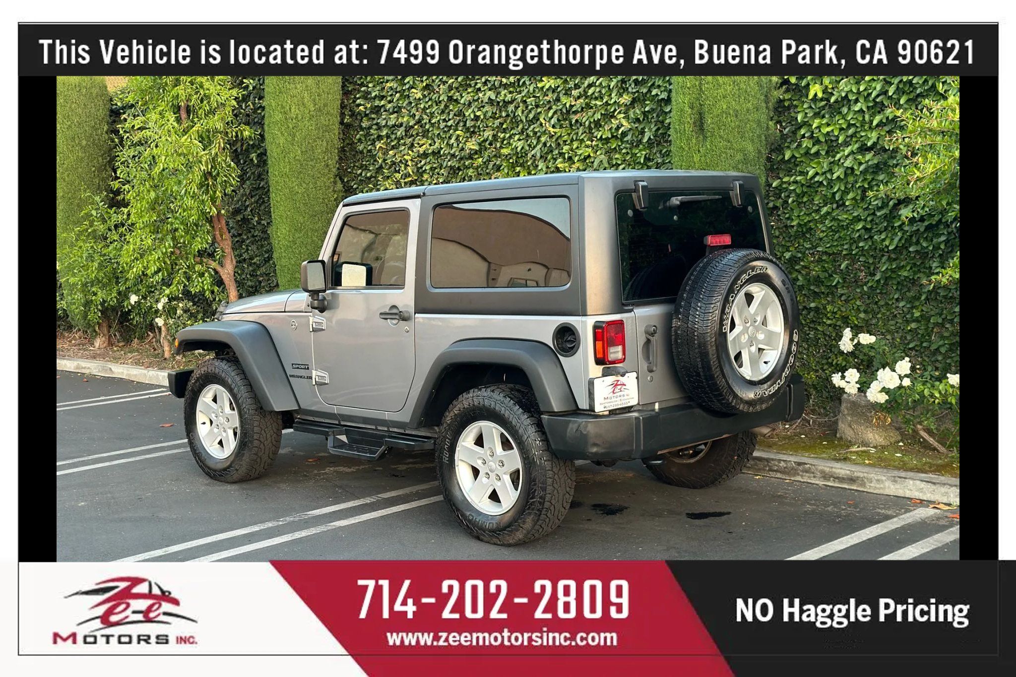 Used 2017 Jeep Wrangler Sport w/ Quick Order Package 24S AWD/4WD image 8