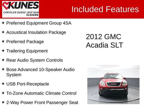 Used 2012 GMC Acadia SLT AWD/4WD image 4