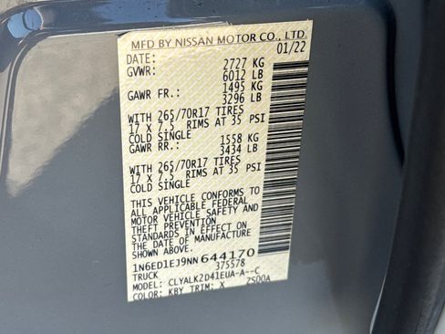 Used 2022 Nissan Frontier Pro-X w/ Technology Package image 28