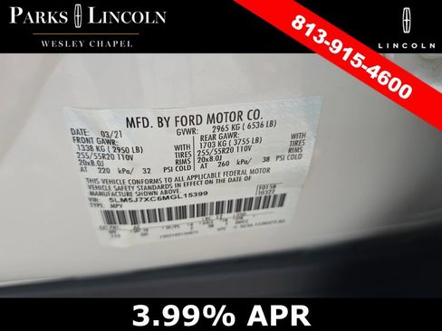 Certified 2021 Lincoln Aviator Reserve w/ Elements Package Plus image 36