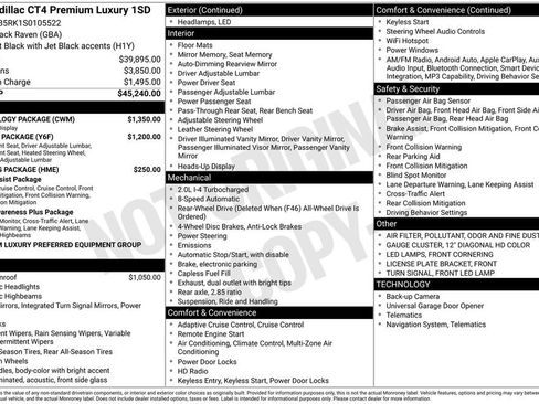 Used 2025 Cadillac CT4 Premium Luxury w/ Technology Package RWD image 2