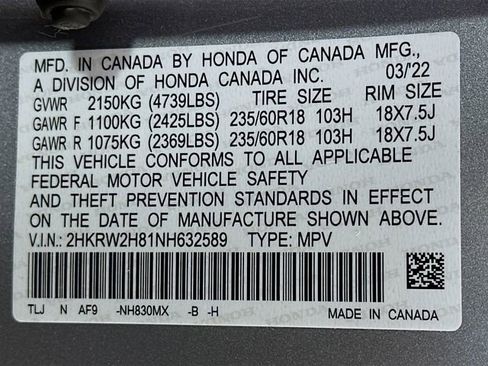 Certified 2022 Honda CR-V EX-L image 35