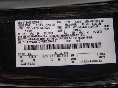 Used 2021 Ford F250 Platinum w/ FX4 Off-Road Package image 67