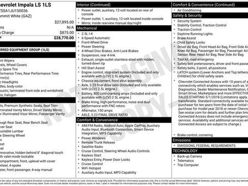 Used 2018 Chevrolet Impala LS image 39