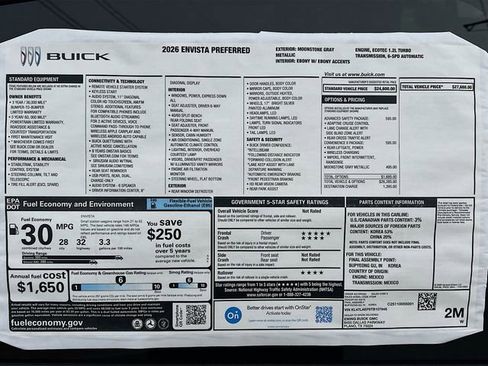 New 2026 Buick Envista Preferred w/ Convenience II Package image 21