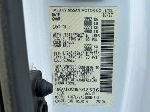 Used 2018 Nissan Titan S w/ S Utility Package AWD/4WD image 15
