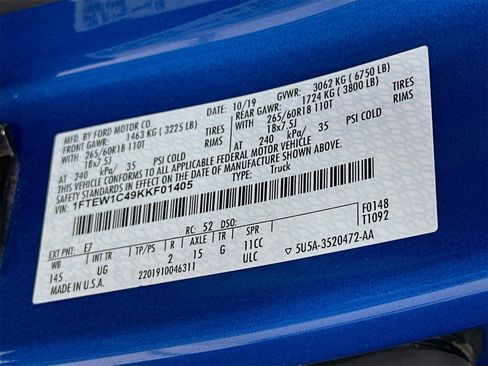 Used 2019 Ford F150 XLT w/ Equipment Group 302A Luxury image 33