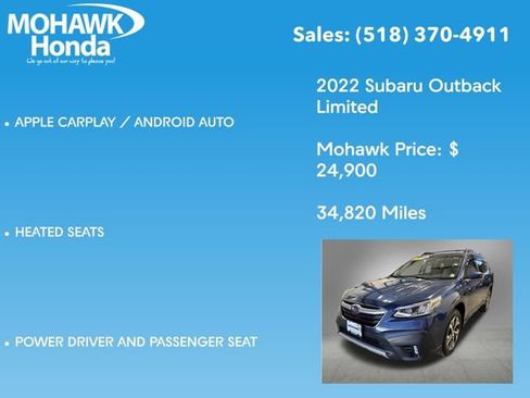 Used 2022 Subaru Outback Limited AWD/4WD image 14