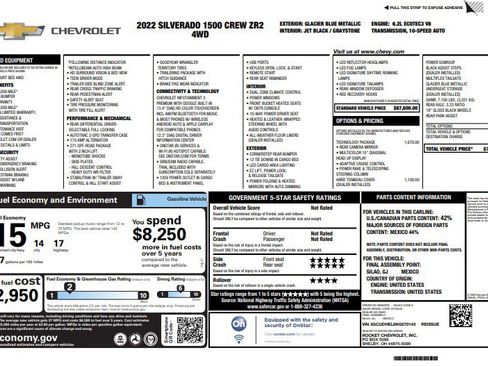 Used 2022 Chevrolet Silverado 1500 ZR2 w/ Technology Package AWD/4WD image 4