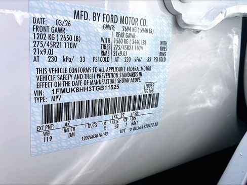 New 2026 Ford Explorer Platinum w/ LUX Leather Package image 13