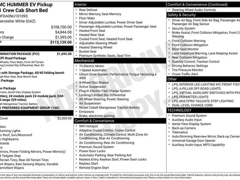 Used 2022 GMC Hummer EV Edition 1 w/ LPO, Illumination Package AWD/4WD image 2