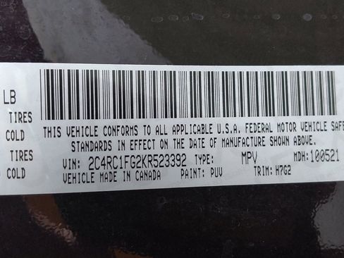 Used 2019 Chrysler Pacifica Touring Plus w/ Tire & Wheel Group FWD image 33