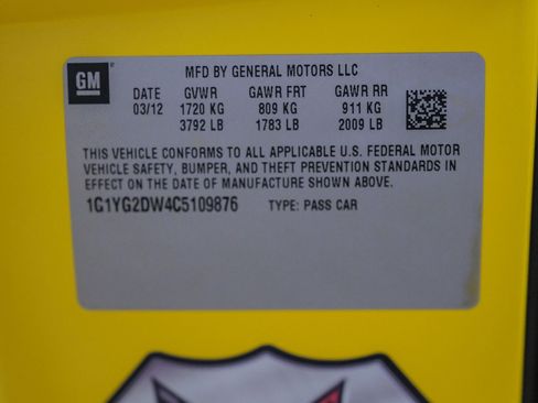 Used 2012 Chevrolet Corvette Coupe w/ 3LT Preferred Equipment Group image 52