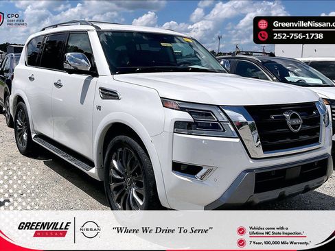 Certified 2022 Nissan Armada Platinum w/ Captain's Chairs Package RWD image 1