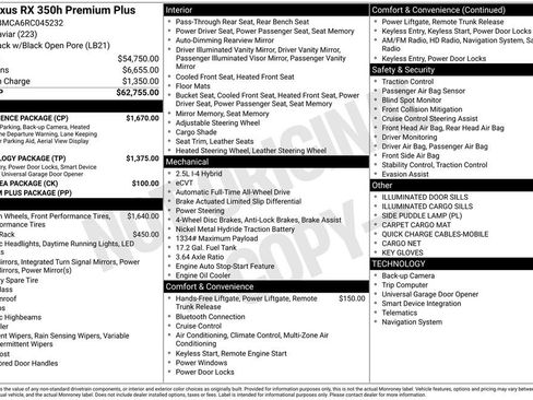 Used 2024 Lexus RX 350 w/ Convenience Package AWD/4WD image 1