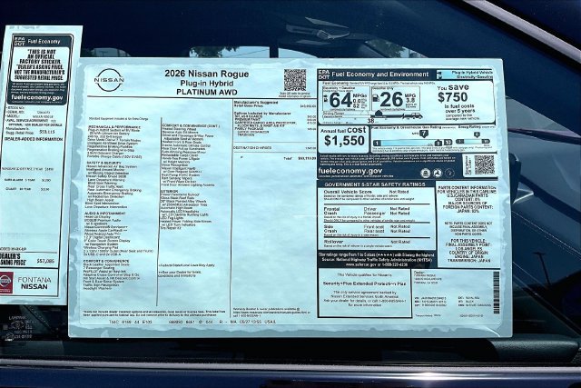 New 2026 Nissan Rogue Platinum AWD/4WD image 14