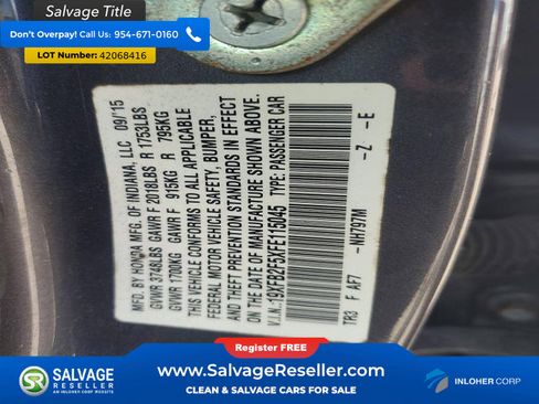 Used 2015 Honda Civic LX image 16